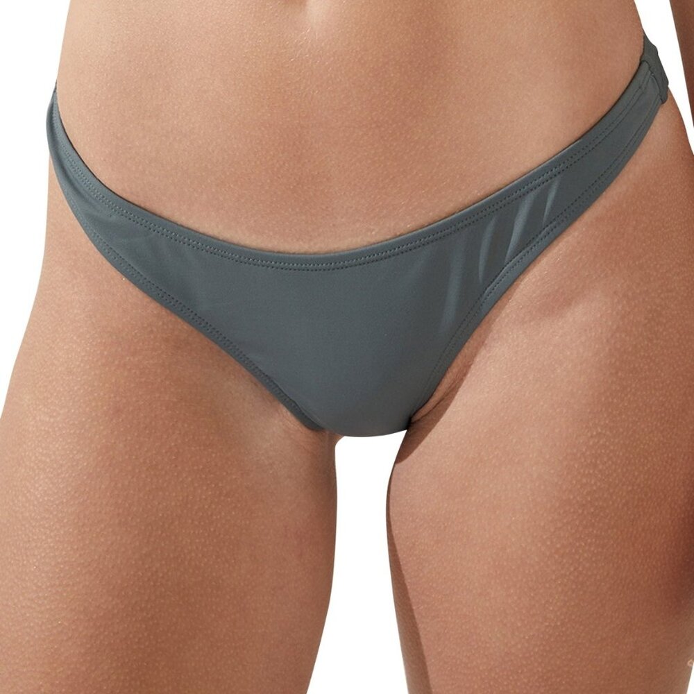 Cotton On Refined High-Side Brazilian Bikini Bottoms - Dusty Khaki